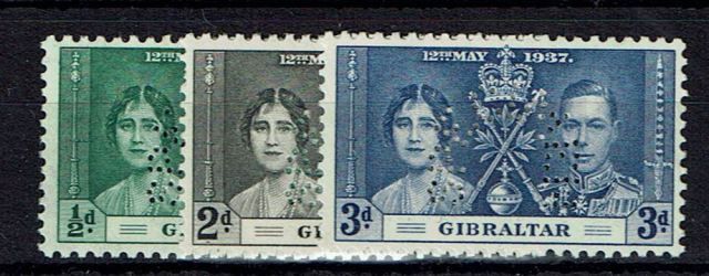 Image of Gibraltar SG 118S/20S LMM British Commonwealth Stamp